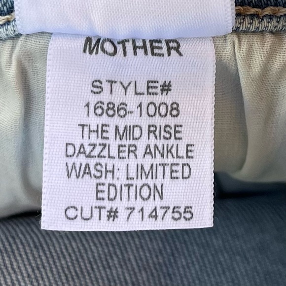 MOTHER Jeans Limited Edition Mid Rise Dazzler Ankle Women’s 32 - Picture 11 of 15